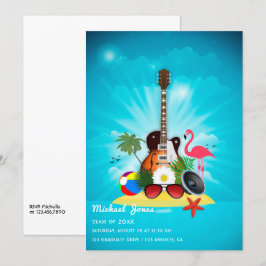 Tropisk Flamingo Examenfestinladan Inbjudningar