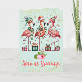 Tropisk Flamingo Julkort Helgkort