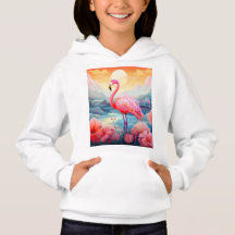 Tropisk Flamingo med Blommor