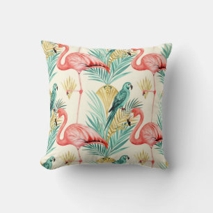Tropisk Flamingo Papegoja Dschungel Kudde