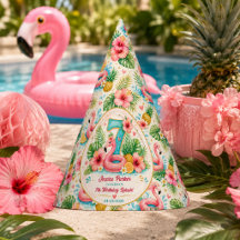 Tropisk Flamingo Pool Party 7-års Födelsedagsstänk