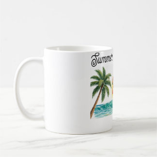 Tropisk Flamingo Strand Solnedgång - Sommarlov P Kaffemugg
