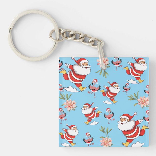 Tropisk Flamingo Tomte Julmönster (Framsidan)