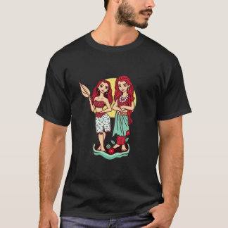 tropisk, flicka, vacker, sommar, semester, exoti t shirt