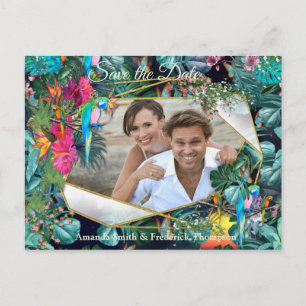 Tropisk Flora Paradise & Birds Meddelande Vykort