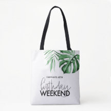 Tropisk födelsedag Helg Personlig Tote Favor