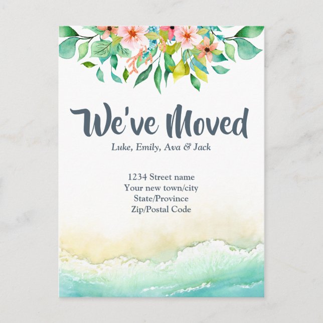 Tropisk förändring av Adress Vykort (Framsida)