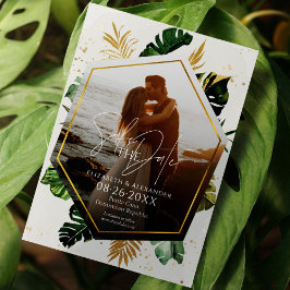 Tropisk fotofil i Handflatan Träd Giled Spara datu Inbjudningar