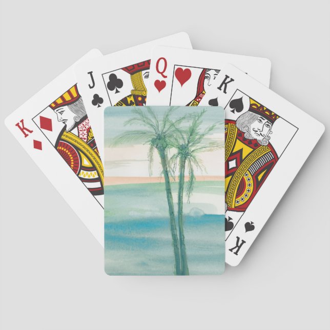 Tropisk fridsam skymning casinokort (Baksidan)