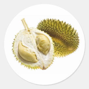 Tropisk frukt - Durian Runt Klistermärke
