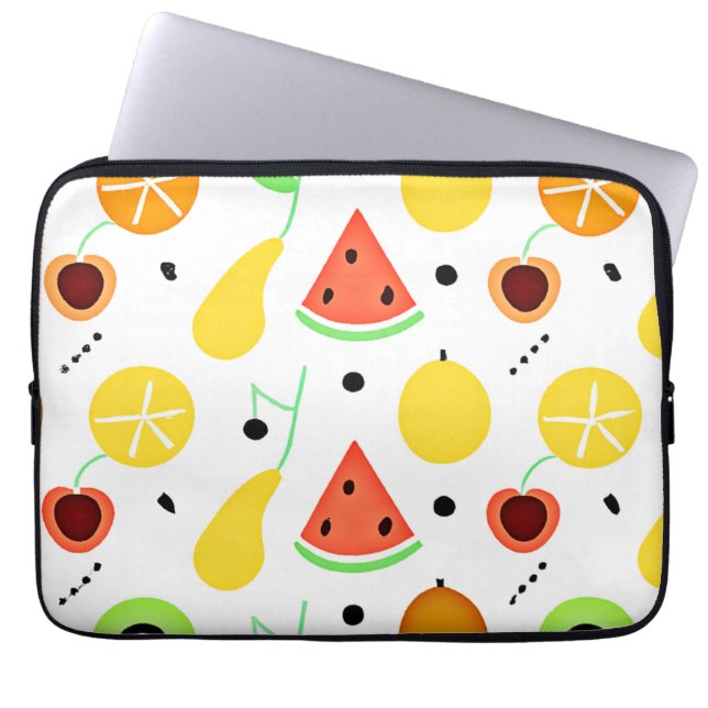 Tropisk frukt Mönsterdesign Laptop Fodral (Framsidan)