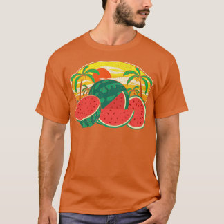 Tropisk frukt Sommar sunset Handflatan Träd Exotic T Shirt