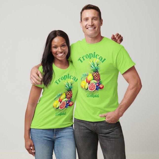 Tropisk Fruktcollage T Shirt (Unisex)