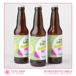 Tropisk frukthård cider och lemonad ölflaska etikett