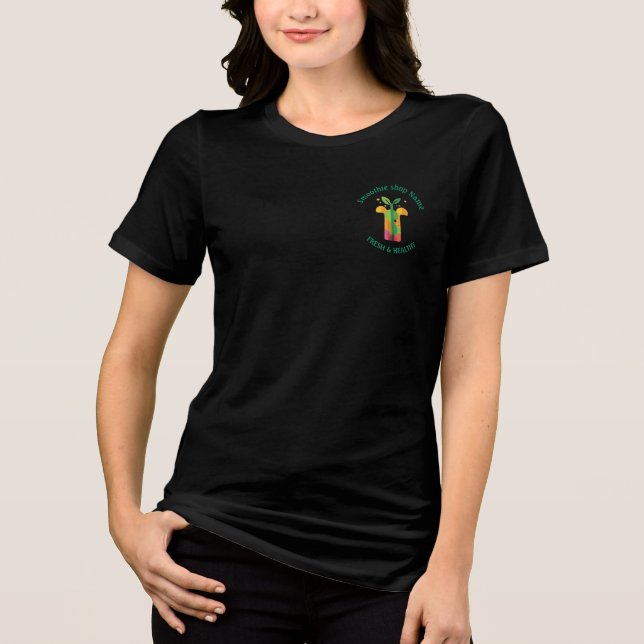 Tropisk fruktsmoothiebutik Juice Bar T Shirt (Framsida)