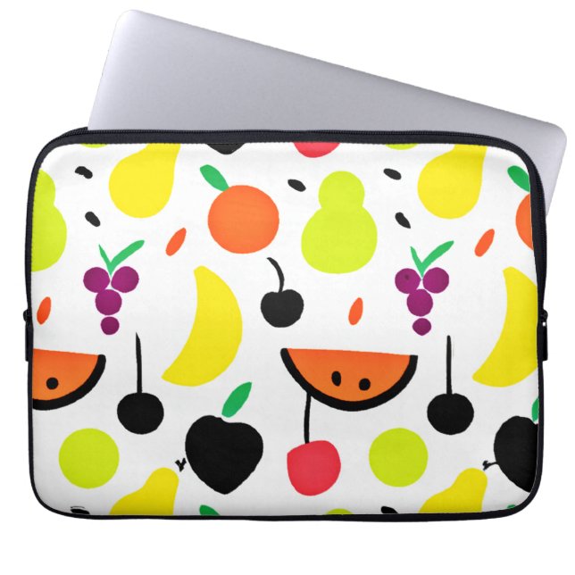 Tropisk Glöd Neon Frukt Mönster Laptop Fodral (Framsidan)