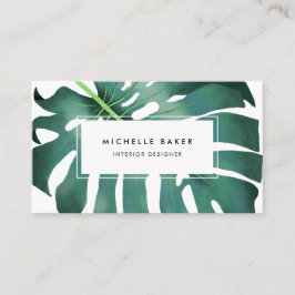 Tropisk grek Monstera Löv Visitkort
