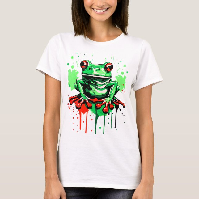 Tropisk groda - Färgfläckig groddprins T Shirt (Framsida)