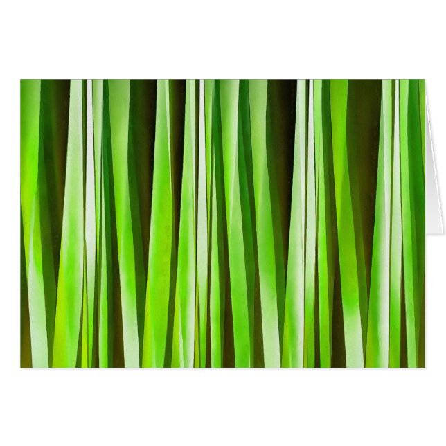 Tropisk Grön Flodväxt Hälsningskort (Framsidan Horizontal)
