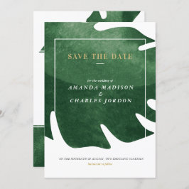 Tropisk grön lövSpara datum Inbjudningar