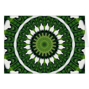 Tropisk grön Mandala Hälsningskort