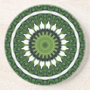 Tropisk grön Mandala Underlägg