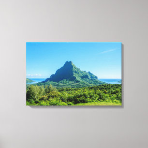 Tropisk grön Moorea kanvastryck