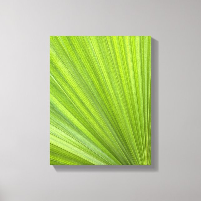 Tropisk Grön Palmfrond Canvastryck (Framsida)