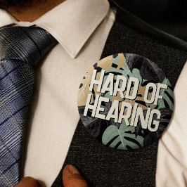 Tropisk Grönt Brunt Löv Text svårt att höra Knapp