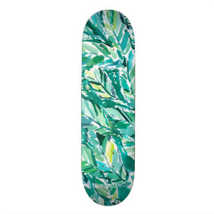 Tropisk grönt för BANANLÖVDJUNGEL Skateboard Bräda 20 Cm