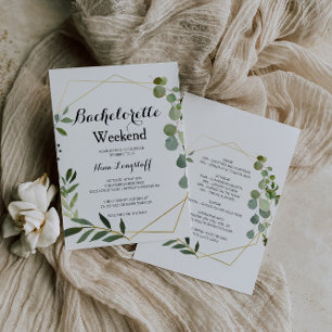 Tropisk Grönt Lövs Bachelorette Inbjudningar