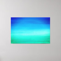 Tropisk Grönt med ljusa vattenfärger Ocean Blue