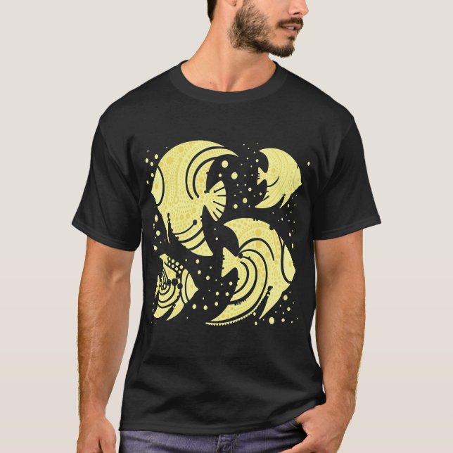 Tropisk gul fisk t shirt (Framsida)