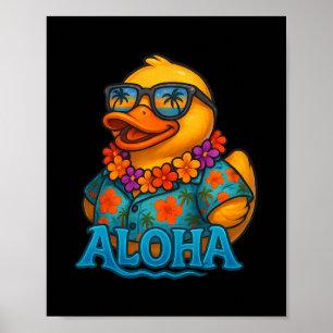 Tropisk gummiand hawaiiansk lei aloha gummiand poster