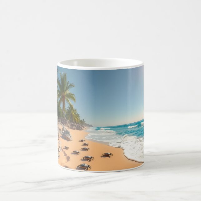 Tropisk gyllene skal strand Chic Kaffemugg (Center)