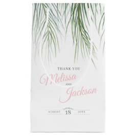 Tropisk handflatan bröllop tack vare mörk grönt ro