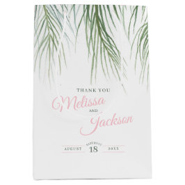 Tropisk handflatan bröllop tack vare mörk grönt ro