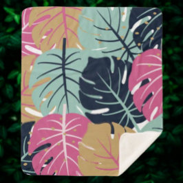 Tropisk Handflatan-Löv i Rosa och blått | Mysigt