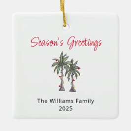 Tropisk Handflatan Träd Beach-julklapp Ljus Julgransprydnad Keramik