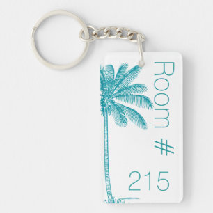 Tropisk handflatanhotellrumnyckel Keychain