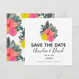 Tropisk handritad hawaii-skrift Spara datum