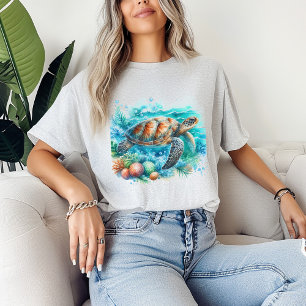 Tropisk havssköldpadda under havet Ocean surfare T Shirt