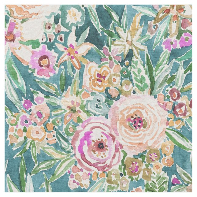 Tropisk hawaiansk färgrik blommigt för MAUI Tyg (Närbild)