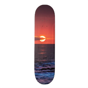 Tropisk hawaiansk havsolnedgångbakgrund - Hawaii Skateboard Bräda 21,5 Cm