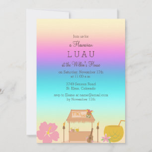 Tropisk hawaiiansk luau-inbjudan inbjudningar