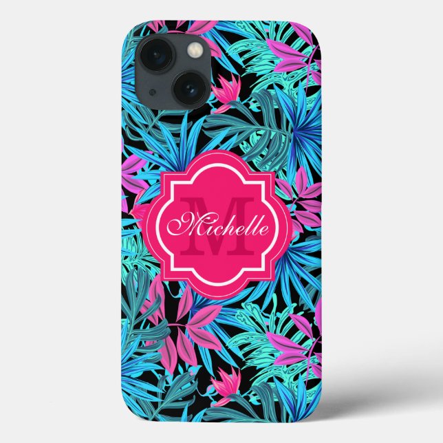 Tropisk hawaiisk teal grönt handflatan träd löv (Baksida)