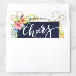 Tropisk Helgdag Cheers Flowers & Typography