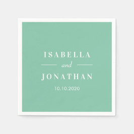 Tropisk Hibiscus | Cassic mynta bröllop Anpassning Pappersservett