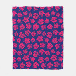 Tropisk hibiscus för lite paradis hemma fleecefilt