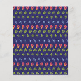 Tropisk Hibiscus Grönt Mönster Skrapbokning Papper